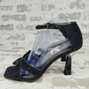 New Franco Sarto Rania 2 Black Stiletto Cut-Out Heels X129